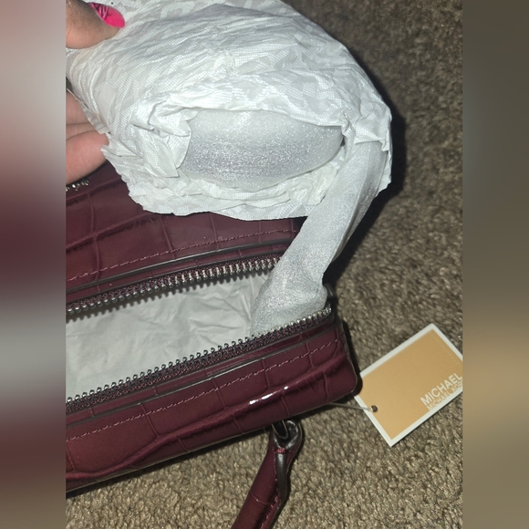 NWT Michael Kors Jana Leather Croc Embossed Crossbody Bag - Picture 11 of 11